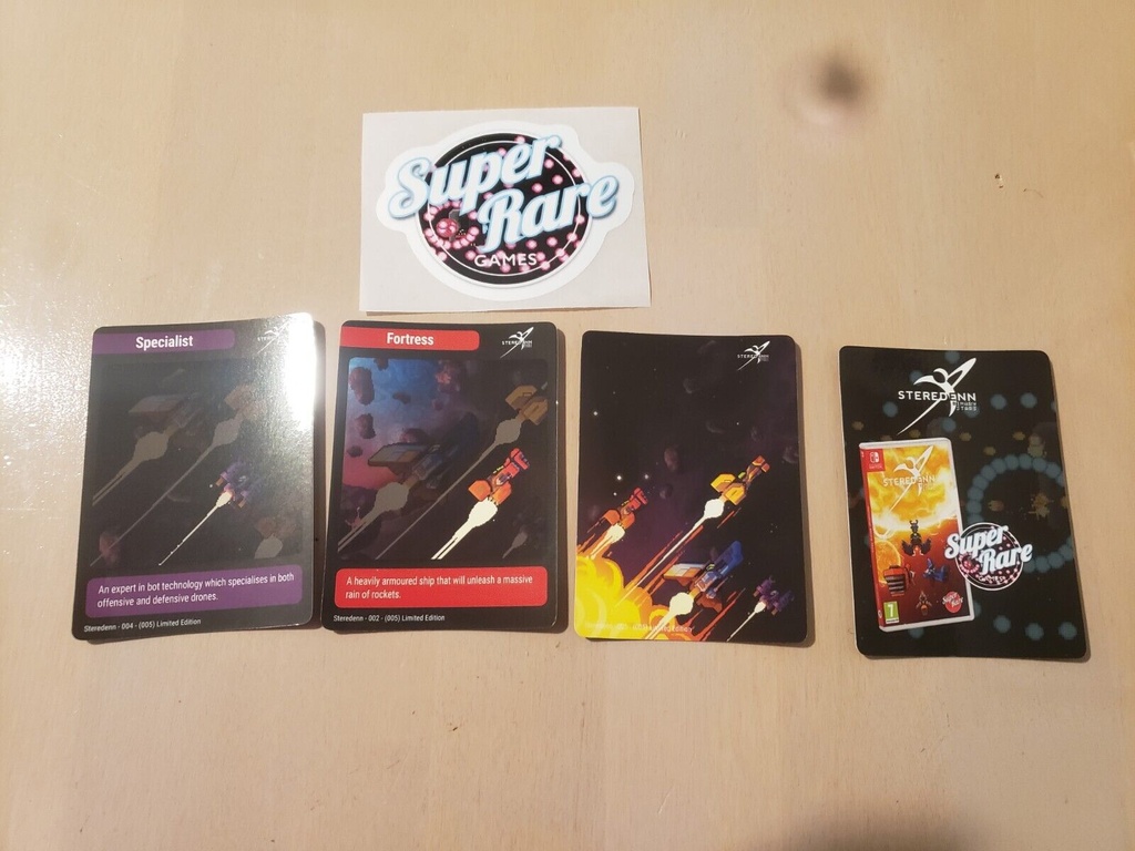 Steredenn: Binary Stars Nintendo Switch Super Rare Games #9 W/ Sticker and Cards