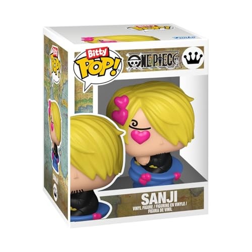 Funko Bitty Pop! One Piece - Sanji, Zeff, Kreig, and a Surprise Mystery Mini Figure - 0.9 Inch (2.2 Cm) Collectable - Stackable Display Shelf Included