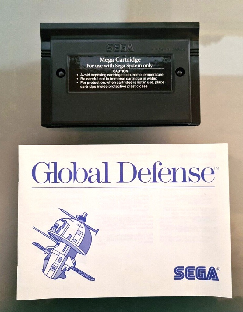 Sega Global Defense, the Mega Cartridge, Box and Booklet 1988, Japan