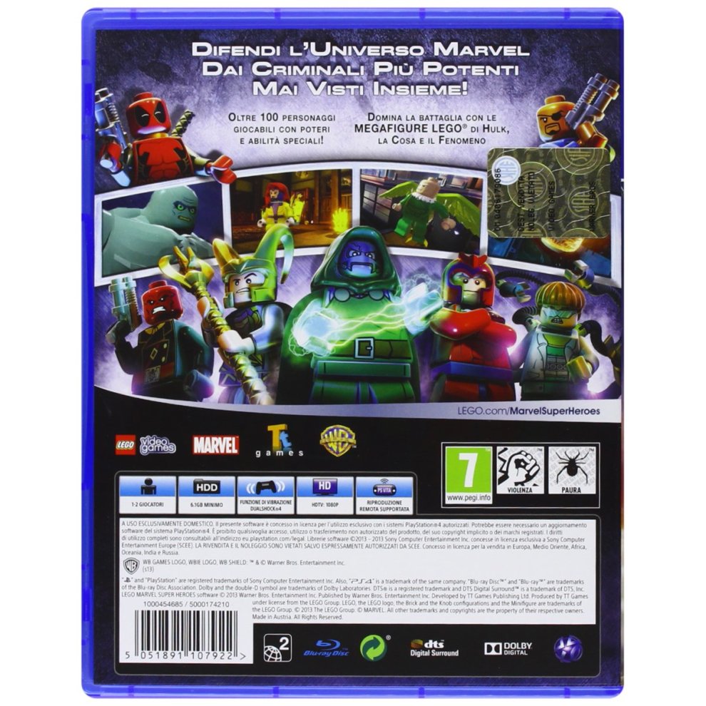 Gioco Ps4 Lego Marvel Superheroes