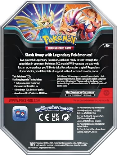 Pokemon TCG: Slashing Legends Ex Tin