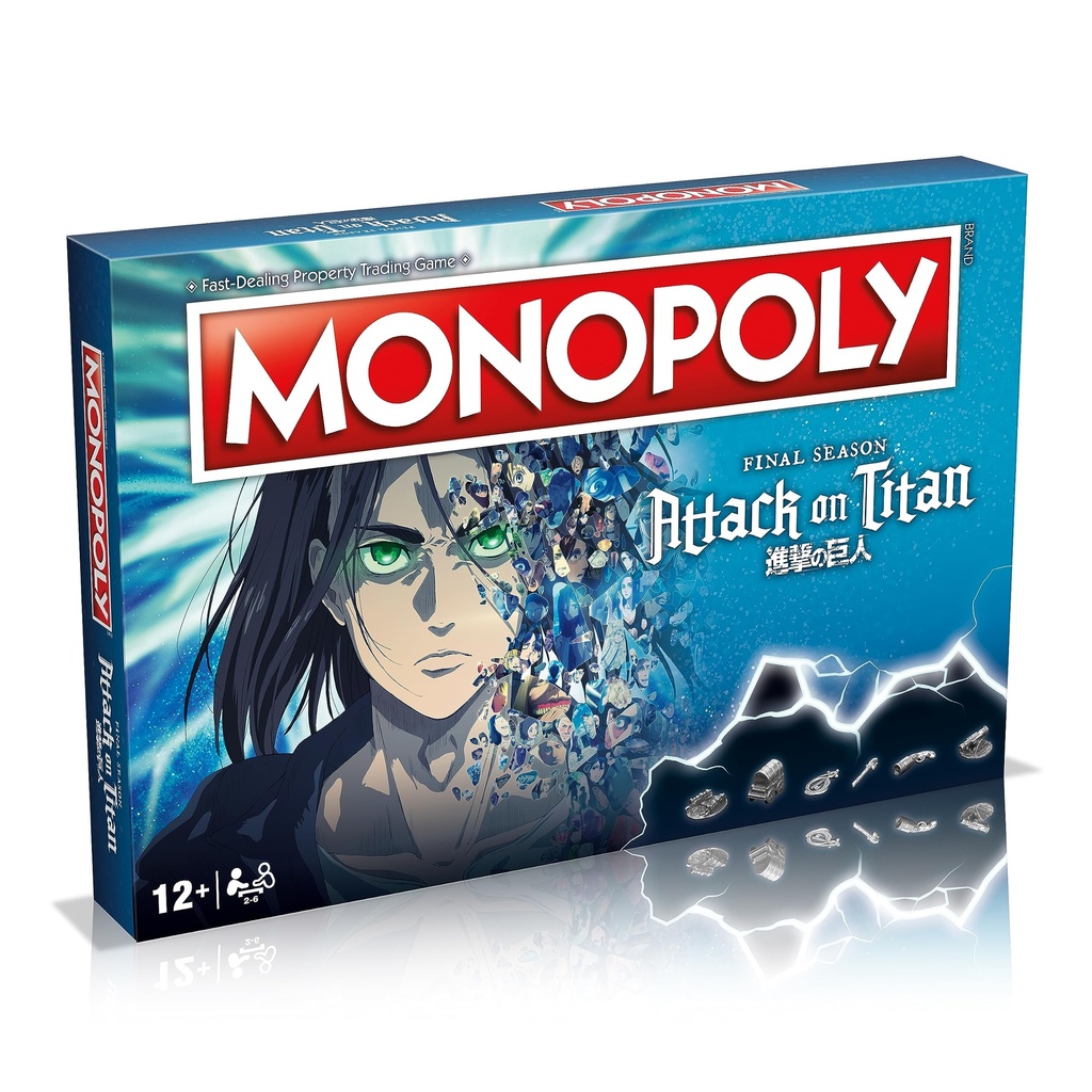 Winning Moves Attack on Titan the Final Season Monopoly Board Game Buy Eren Jaeger Colossal Titan Gabi Braun Yelena and Trade Your Way to Success