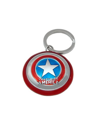 Merch- captain America shield keychain